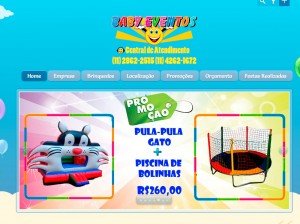 Criação de site para  Locação de Brinquedos